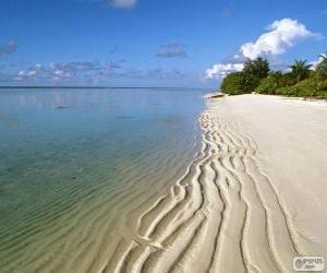 пазл Пляж в Мальдивы
